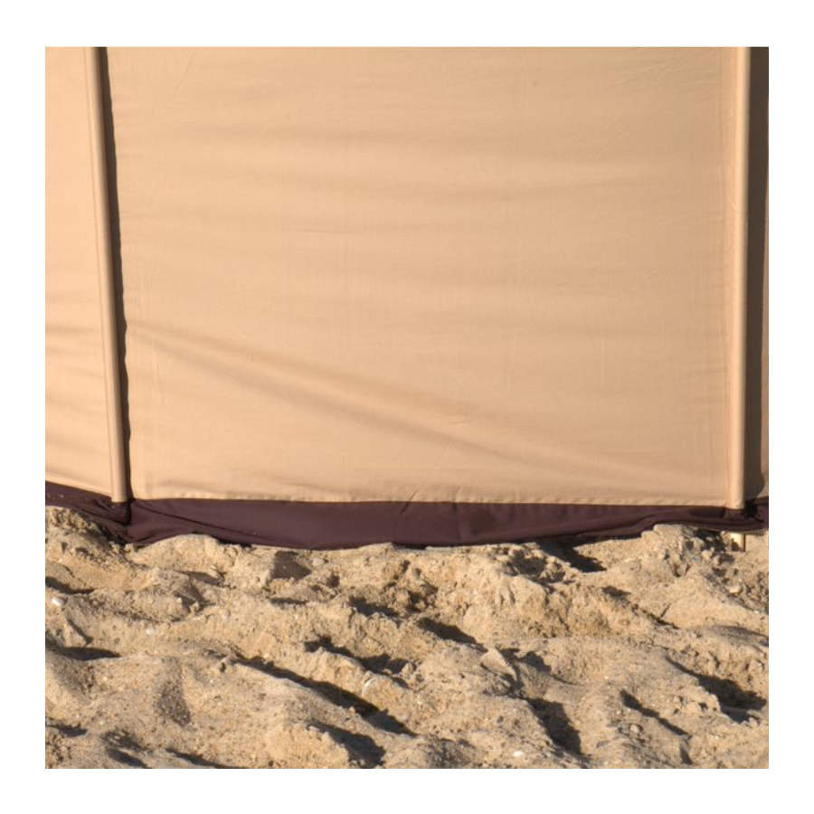 Paravent plage - beige et marron - 4 M