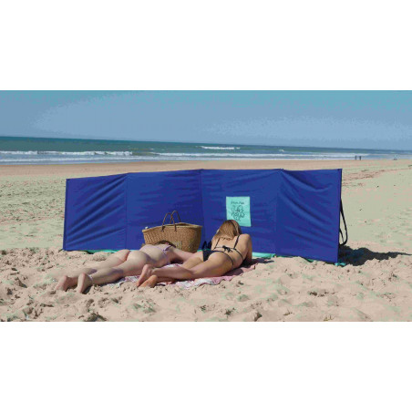 Paravent de plage bleu foncé et vert clair