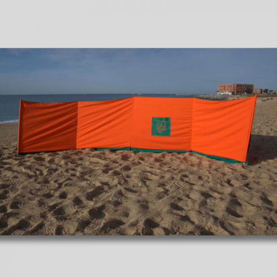 Paravent de plage en tissu et bois portable - Brise vent