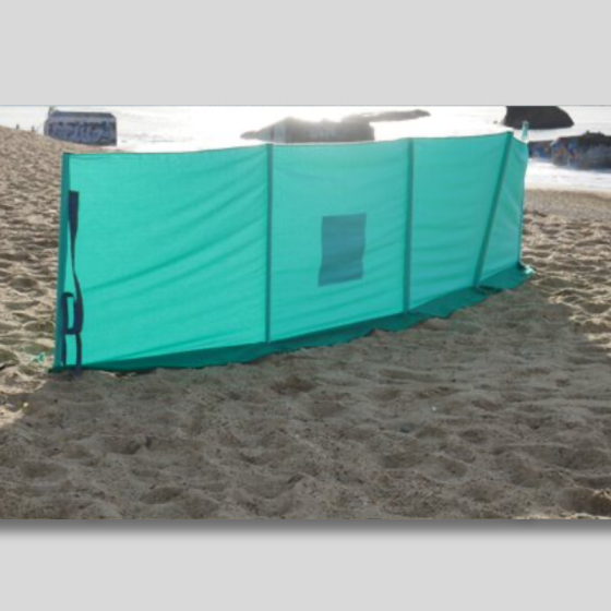 paravent de plage portable avec bavette et anse