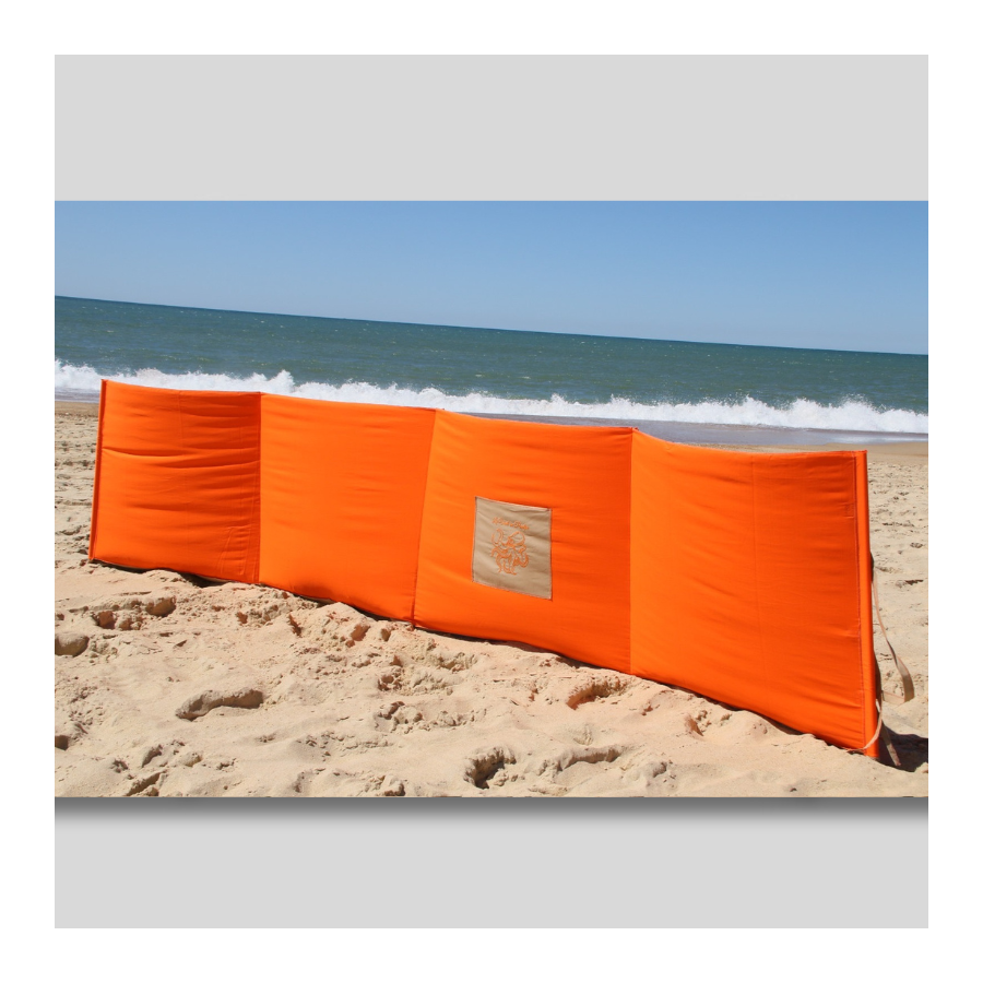 Grand paravent pour la plage en toile et bois - pliable et portable